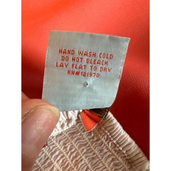 Flying Tomato Womens Coral Maxi Dress Halter Neck Tie Small Summer Cottage - Picture 7 of 7